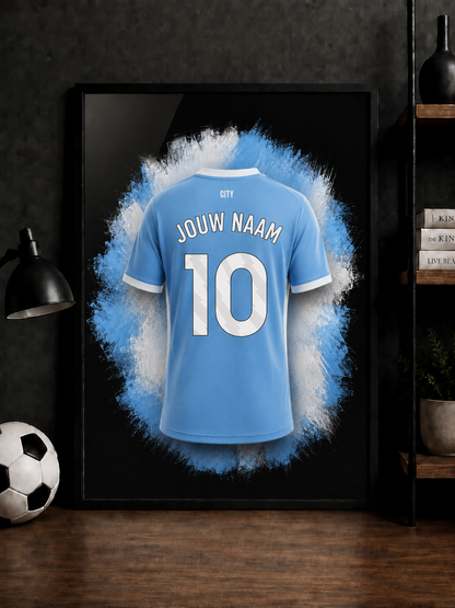 Manchester City - Gepersonaliseerde voetbalposter