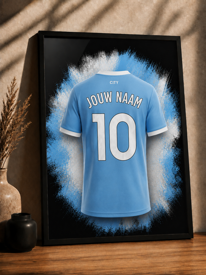 Manchester City - Gepersonaliseerde voetbalposter