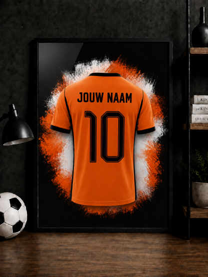 Nederland - Gepersonaliseerde voetbalposter